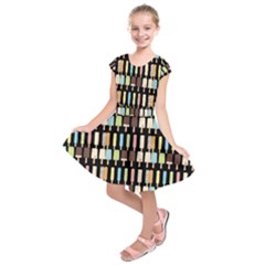 Candy Popsicles Black Kids  Short Sleeve Dress by snowwhitegirl