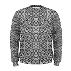 Geometric Stylized Floral Pattern Men s Sweatshirt by dflcprints