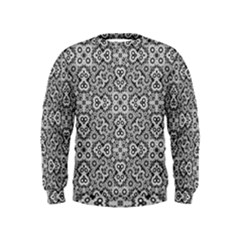 Geometric Stylized Floral Pattern Kids  Sweatshirt