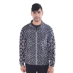 Geometric Stylized Floral Pattern Windbreaker (men)