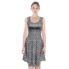 Geometric Stylized Floral Pattern Racerback Midi Dress by dflcprints