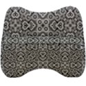 Geometric Stylized Floral Pattern Velour Head Support Cushion View2