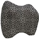 Geometric Stylized Floral Pattern Velour Head Support Cushion View3