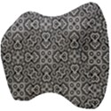 Geometric Stylized Floral Pattern Velour Head Support Cushion View4