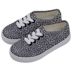 Geometric Stylized Floral Pattern Kids  Classic Low Top Sneakers by dflcprints