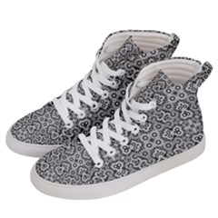 Geometric Stylized Floral Pattern Men s Hi-top Skate Sneakers