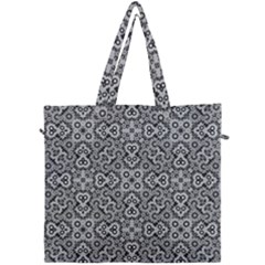 Geometric Stylized Floral Pattern Canvas Travel Bag by dflcprints