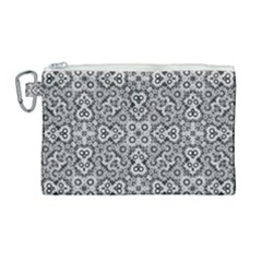 Geometric Stylized Floral Pattern Canvas Cosmetic Bag (large) by dflcprints