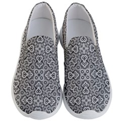 Geometric Stylized Floral Pattern Men s Lightweight Slip Ons