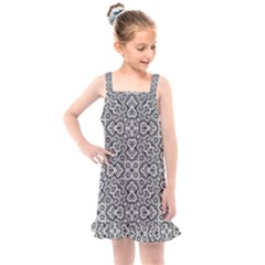 Geometric Stylized Floral Pattern Kids  Overall Dress by dflcprints