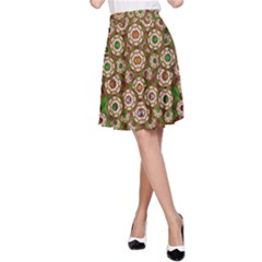 Flower Wreaths And Ornate Sweet Fauna A-line Skirt by pepitasart