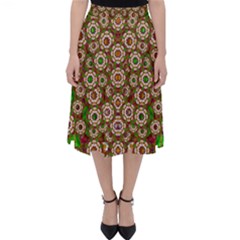 Flower Wreaths And Ornate Sweet Fauna Classic Midi Skirt by pepitasart