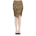 Flower Wreaths And Ornate Sweet Fauna Midi Wrap Pencil Skirt View1