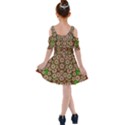 Flower Wreaths And Ornate Sweet Fauna Kids  Shoulder Cutout Chiffon Dress View2