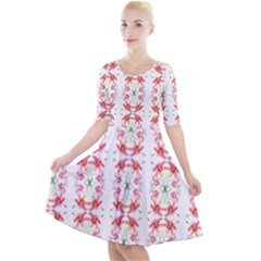 Tigerlily Quarter Sleeve A-line Dress