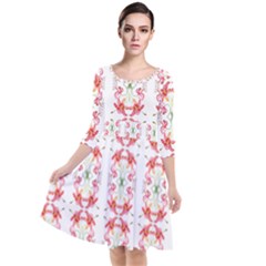 Tigerlily Quarter Sleeve Waist Band Dress