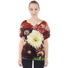 Flowers 1776585 1920 V-neck Dolman Drape Top by vintage2030