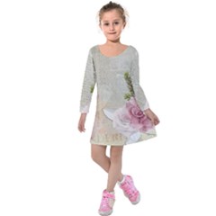 Scrapbook 1133667 1920 Kids  Long Sleeve Velvet Dress