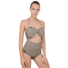 Camera Old Scallop Top Cut Out Swimsuit