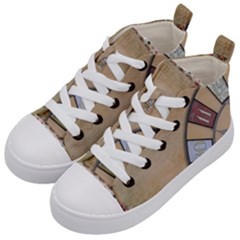 Circle Kid s Mid-top Canvas Sneakers by vintage2030