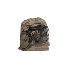 Bicycle Letter Drawstring Pouch (small) by vintage2030