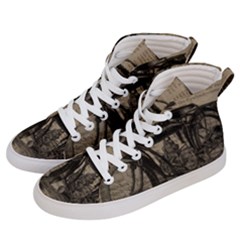 Bicycle Letter Men s Hi-top Skate Sneakers