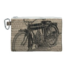 Bicycle Letter Canvas Cosmetic Bag (large)