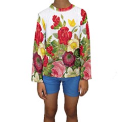 Flower Bouquet 1131891 1920 Kids  Long Sleeve Swimwear by vintage2030