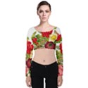 Flower Bouquet 1131891 1920 Velvet Long Sleeve Crop Top View1