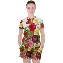 Flower Bouquet 1131891 1920 Women s Tee And Shorts Set