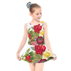 Flower Bouquet 1131891 1920 Kids  Skater Dress Swimsuit