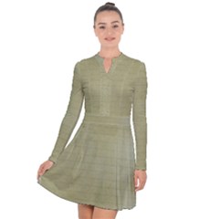 Old Letter Long Sleeve Panel Dress