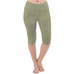 Old Letter Lightweight Velour Cropped Yoga Leggings