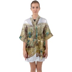 Tag 1763336 1280 Quarter Sleeve Kimono Robe