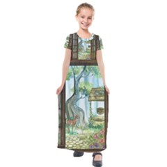 Town 1660349 1280 Kids  Short Sleeve Maxi Dress