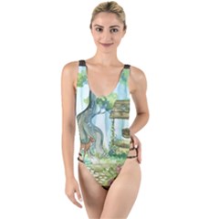 Town 1660349 1280 High Leg Strappy Swimsuit