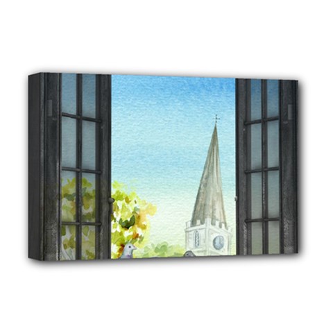 Town 1660455 1920 Deluxe Canvas 18  X 12  (stretched) by vintage2030