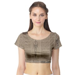 Background 1706636 1920 Short Sleeve Crop Top by vintage2030