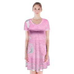 Tag 1659629 1920 Short Sleeve V-neck Flare Dress by vintage2030