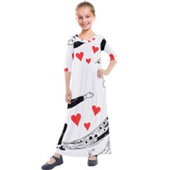 Manloveswoman Kids  Quarter Sleeve Maxi Dress