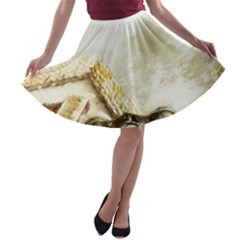 Background 1660942 1920 A-line Skater Skirt by vintage2030