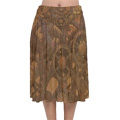 Background 1660920 1920 Velvet Flared Midi Skirt by vintage2030