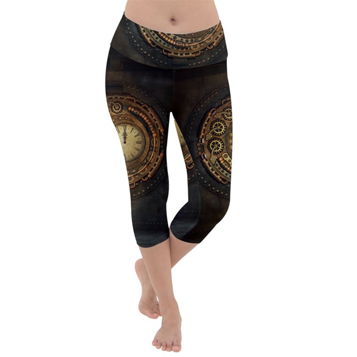 Steampunk 1636156 1920 Lightweight Velour Capri Yoga Leggings