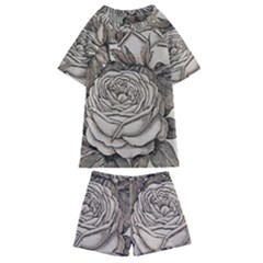 Flowers 1776630 1920 Kids  Swim Tee And Shorts Set