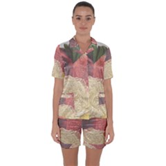 Flowers 1776434 1280 Satin Short Sleeve Pyjamas Set