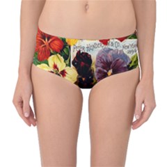 Flowers 1776534 1920 Mid-waist Bikini Bottoms by vintage2030