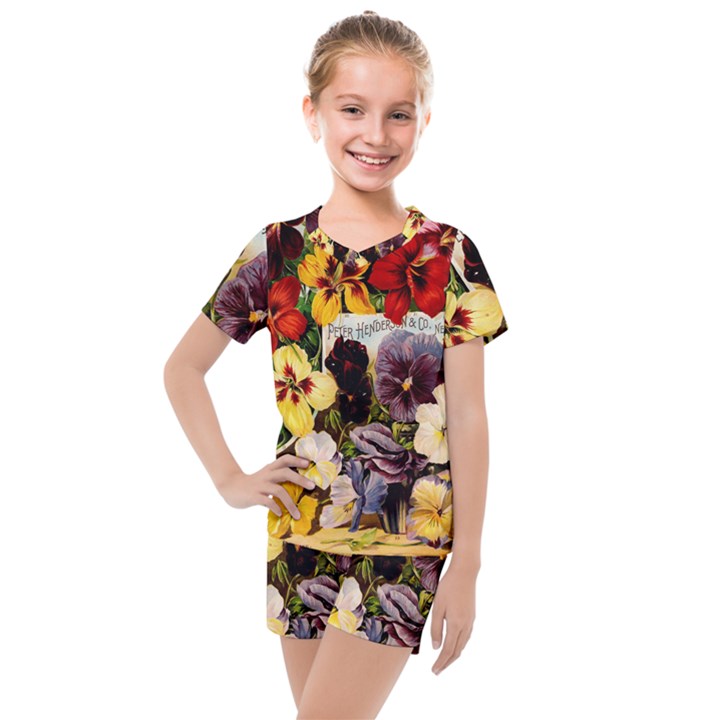 Flowers 1776534 1920 Kids  Mesh Tee and Shorts Set