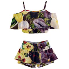 Flowers 1776534 1920 Kids  Off Shoulder Skirt Bikini