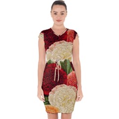 Flowers 1776584 1920 Capsleeve Drawstring Dress 