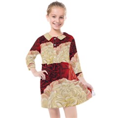 Flowers 1776584 1920 Kids  Quarter Sleeve Shirt Dress by vintage2030